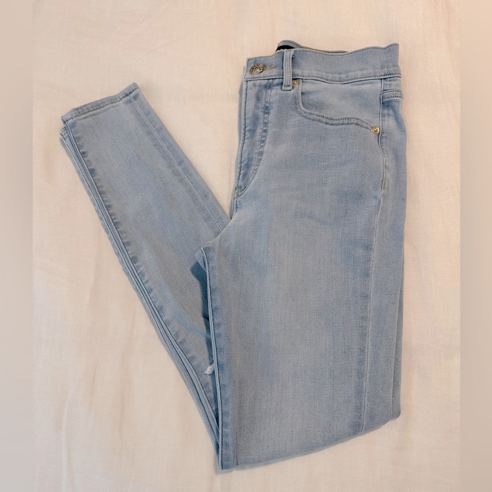 Express Light Wash High Rise Skinny Jeans Size 4 Regular